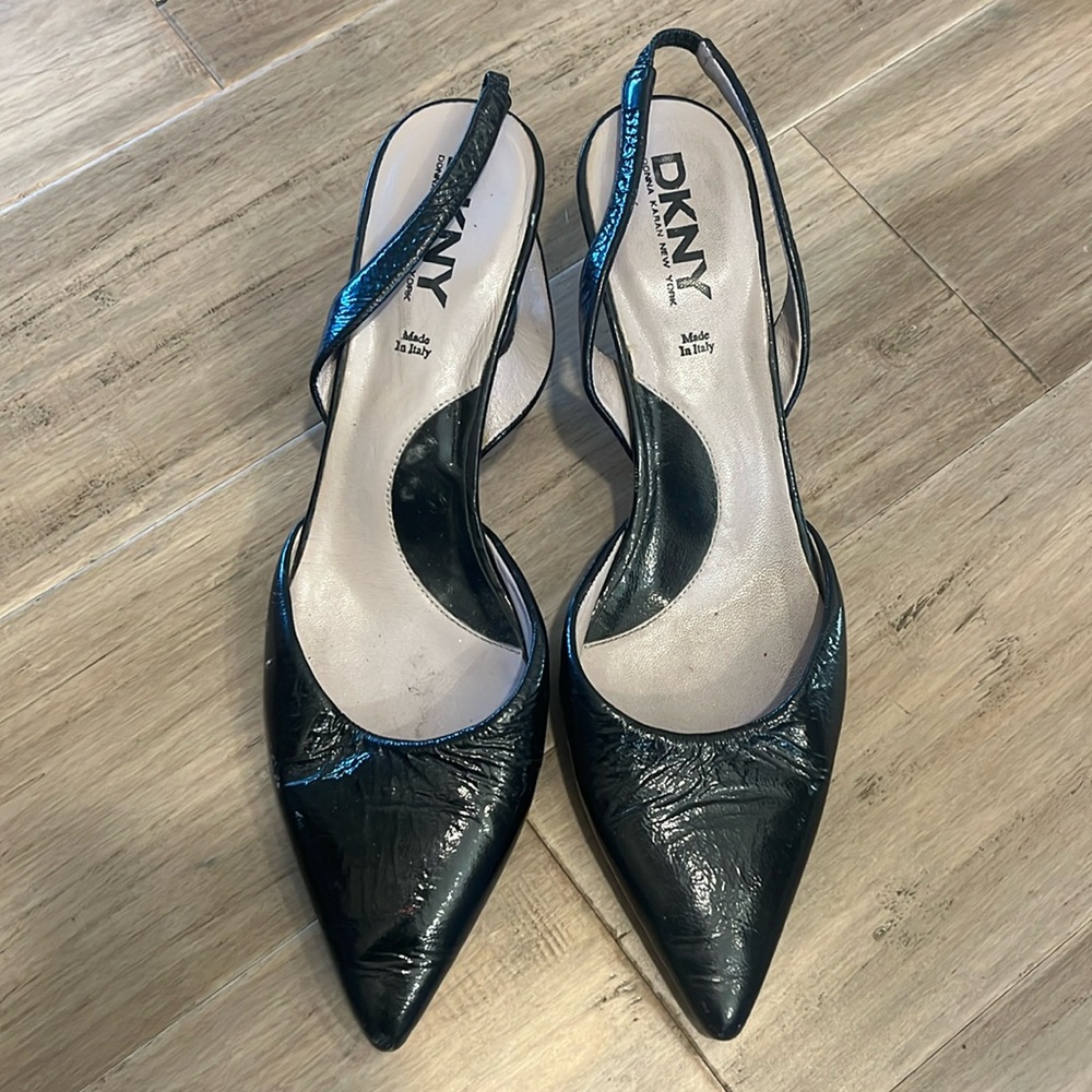 Vintage DKNY Made in Italy Kitten Sling Back Heel 8